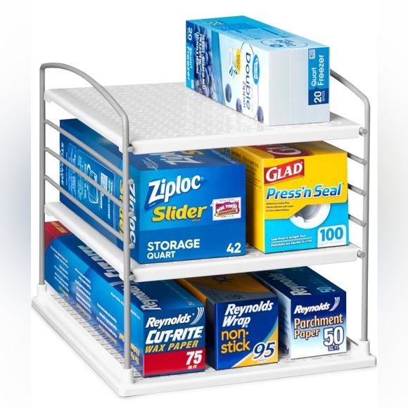 YouCopia UpSpace Adjustable Box Organizer for Foil Wrap Kitchen Cabinet Storage - Picture 1 of 11